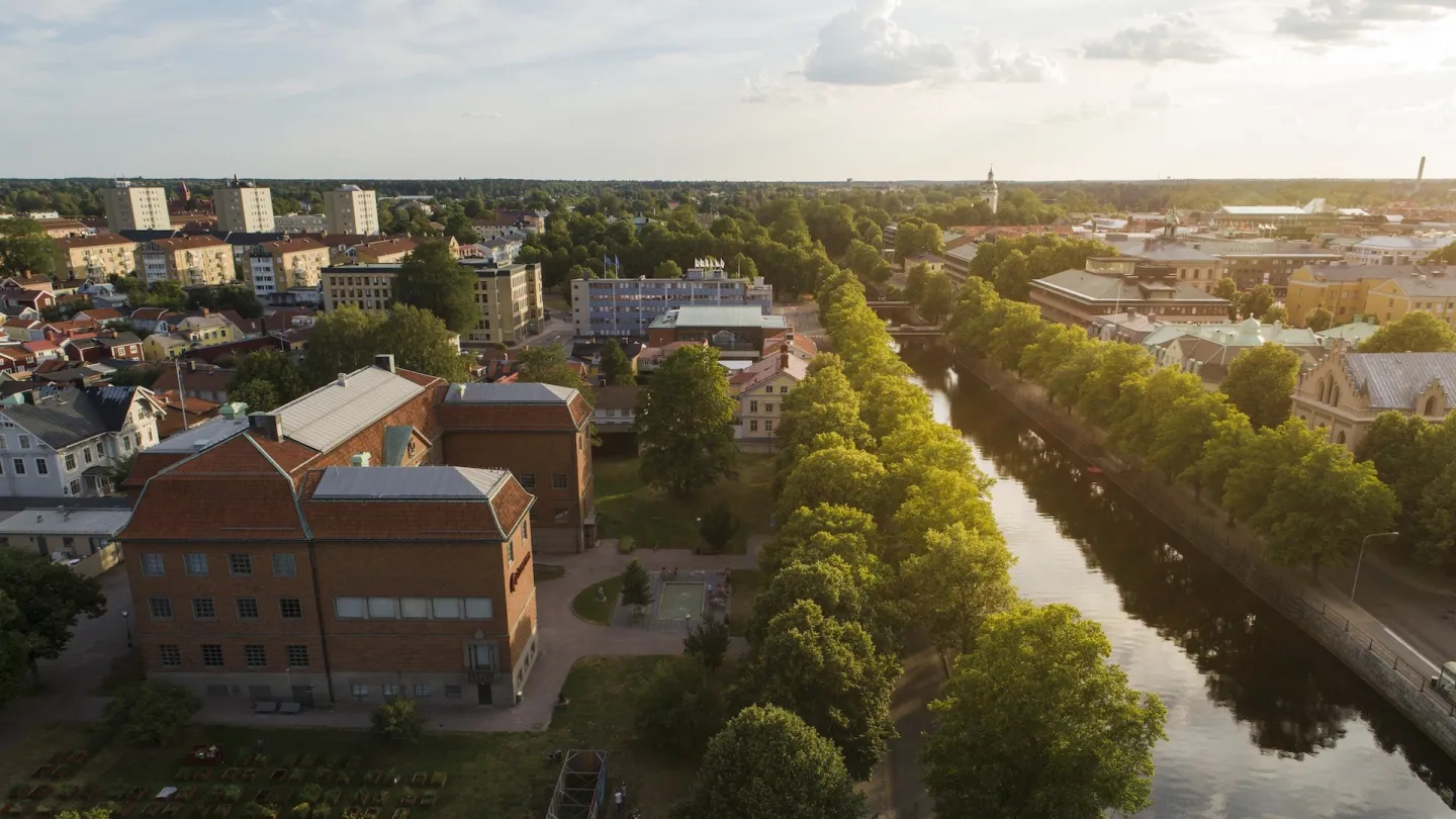 Länsmuseet i Gävle ovanifrån,