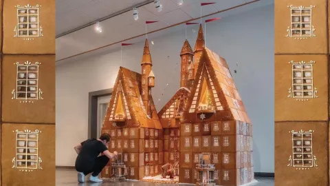 Ett pepparkakshus stort som en människa